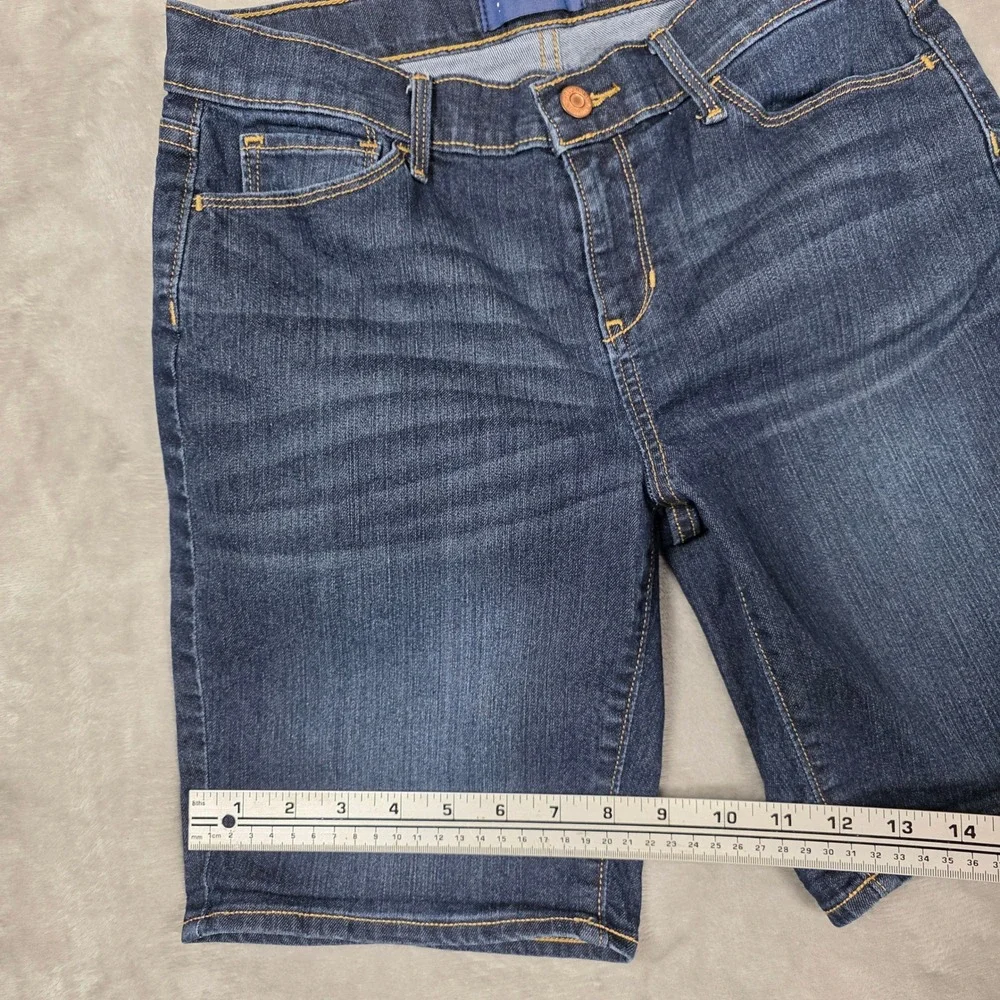 Old Navy Denim Shorts Girls Size 16 Regular Blue Long Length Jean‎ Shorts